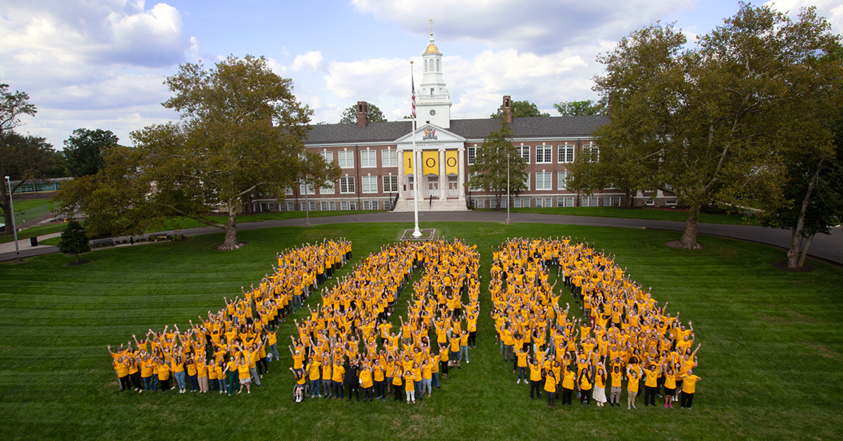 100 years. Hundreds of proud Profs. One historic photo.