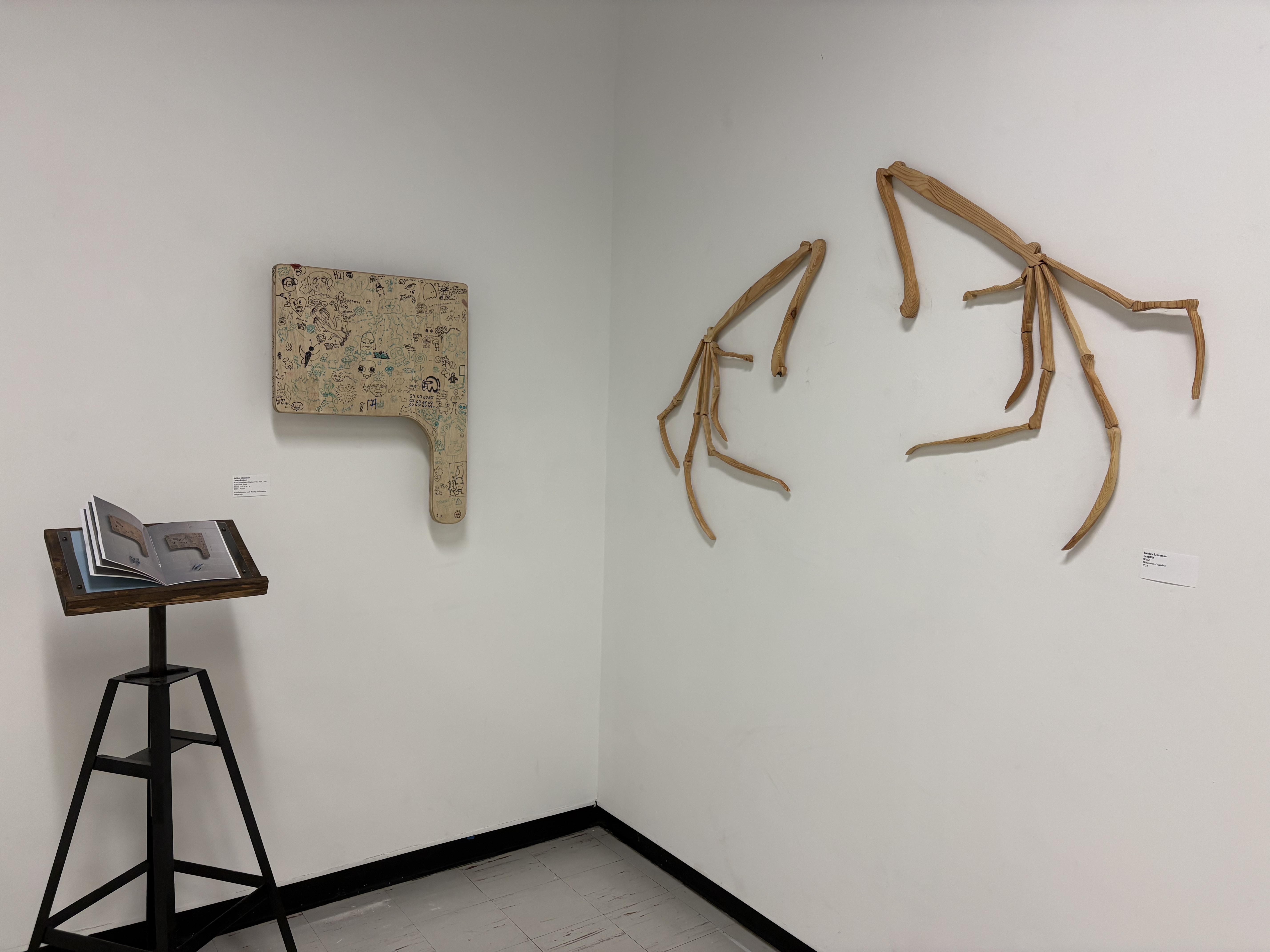 student art project displayed in gallery