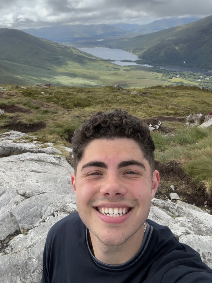 Riley Milone exploring the Irish countryside.